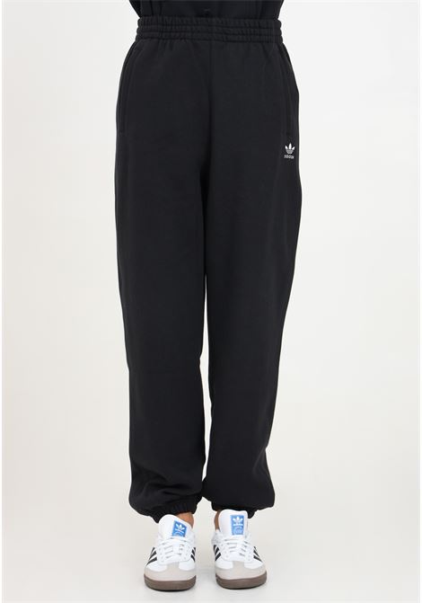 Pantalone sportivo Essentials Fleece Loose nero da donna ADIDAS ORIGINALS | IY9637.